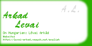 arkad levai business card